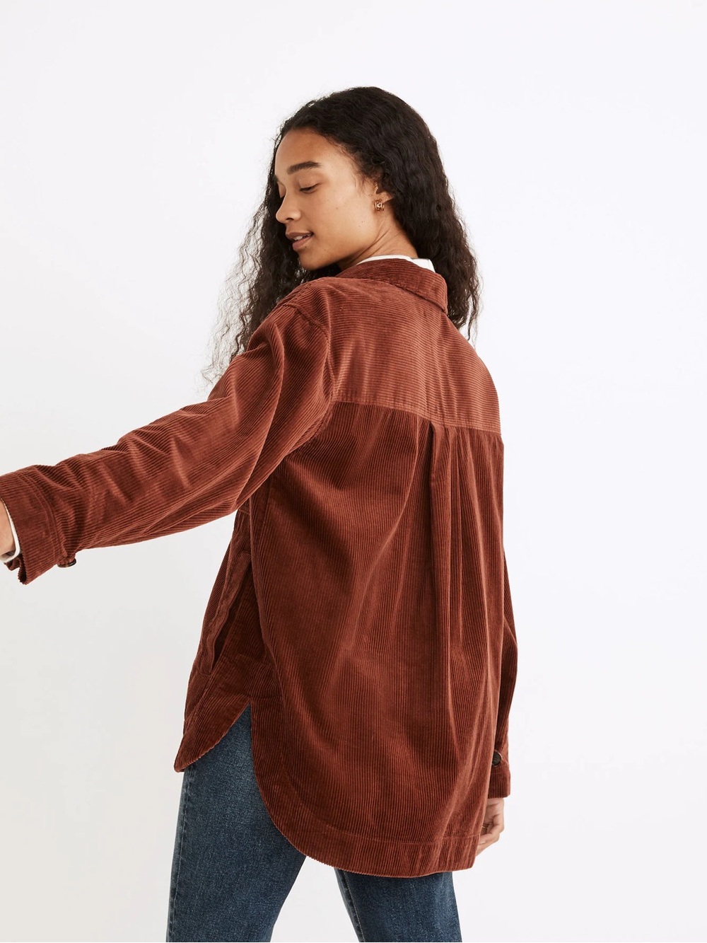 Madewell // Corduroy Oversized Yorkway Shacket - Picture 3 of 8